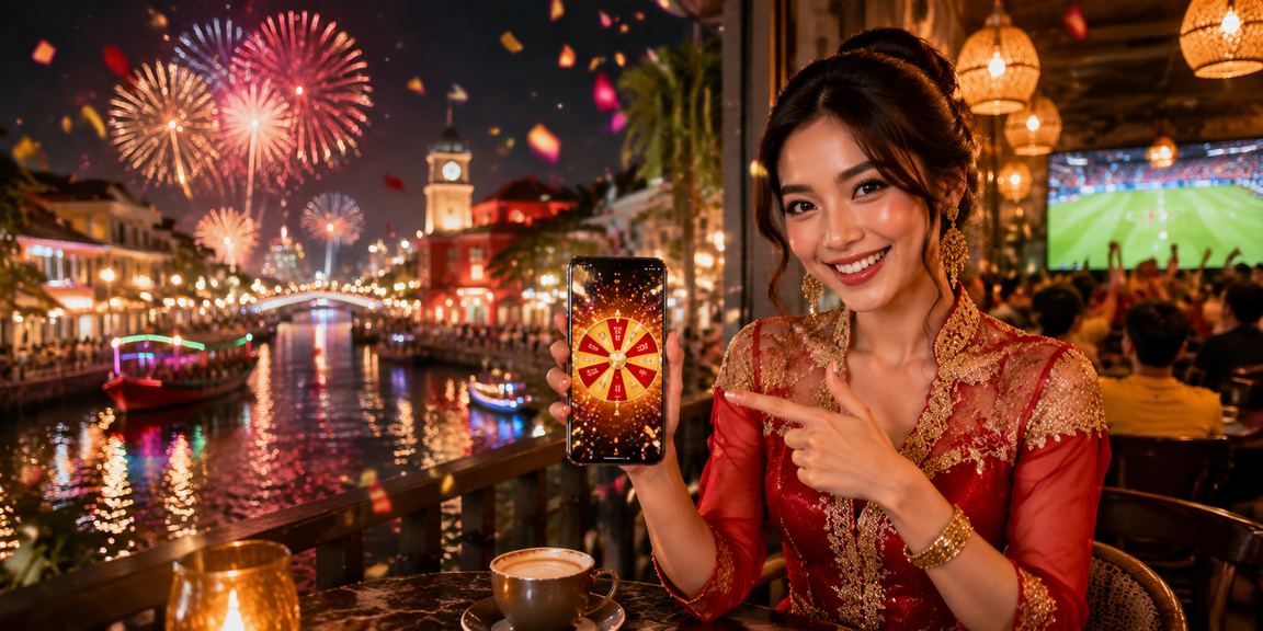 Suasana cabutan bertuah bergaya Melayu di Melaka Malaysia